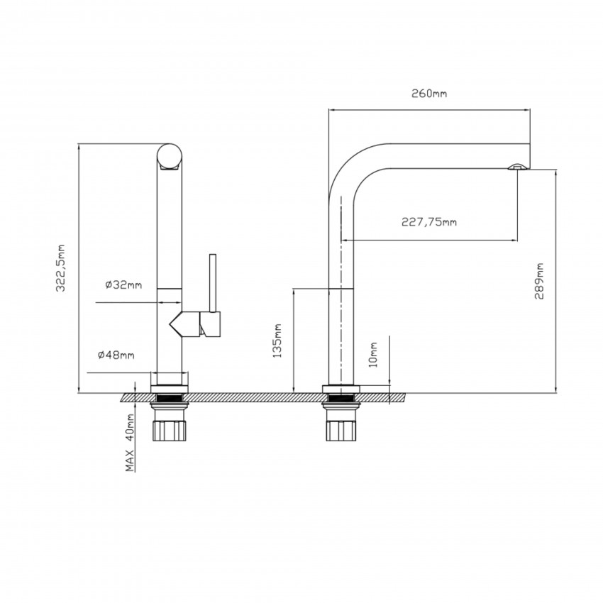 Змішувач для кухні Zdenek, Brushed Nickel PVD (k35) QTZDN9032103FC Qtap QTAP фото 1