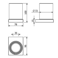 3197505 KLUDI-VELA C  Тримач зі склянкою, хром (1 сорт) KLUDI фото 1