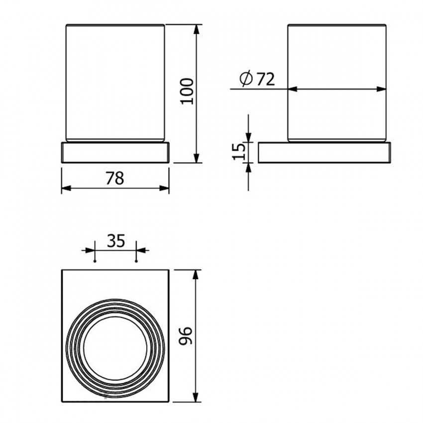3197505 KLUDI-VELA C  Тримач зі склянкою, хром (1 сорт) KLUDI фото 1