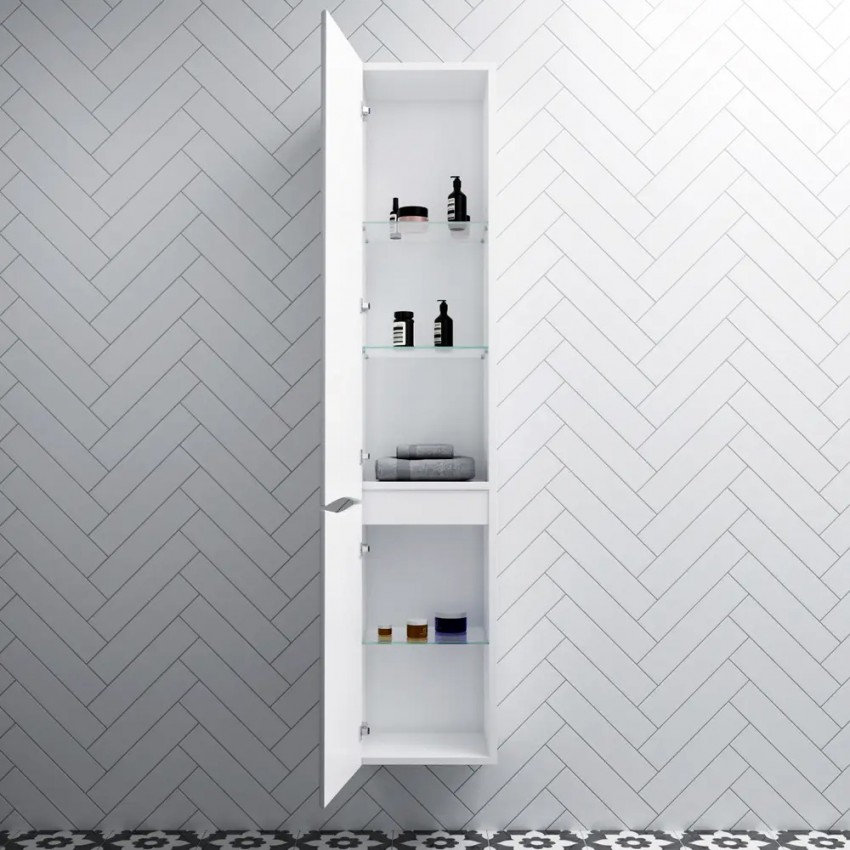 M80CHL0366WG38 LIKE Шафа-колона, підвісна, 36 см, ліва, двері, біла, глянець, шт (1 сорт) AM.PM фото 3