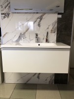 Тумба Bermuda з умивальником штучний камінь 90см FANCY MARBLE фото 3