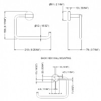 GW05 78 04 09 Nimbus Тримач д/рушників, нержавіюча сталь, brushed metal (1 сорт) GENWEC фото 1