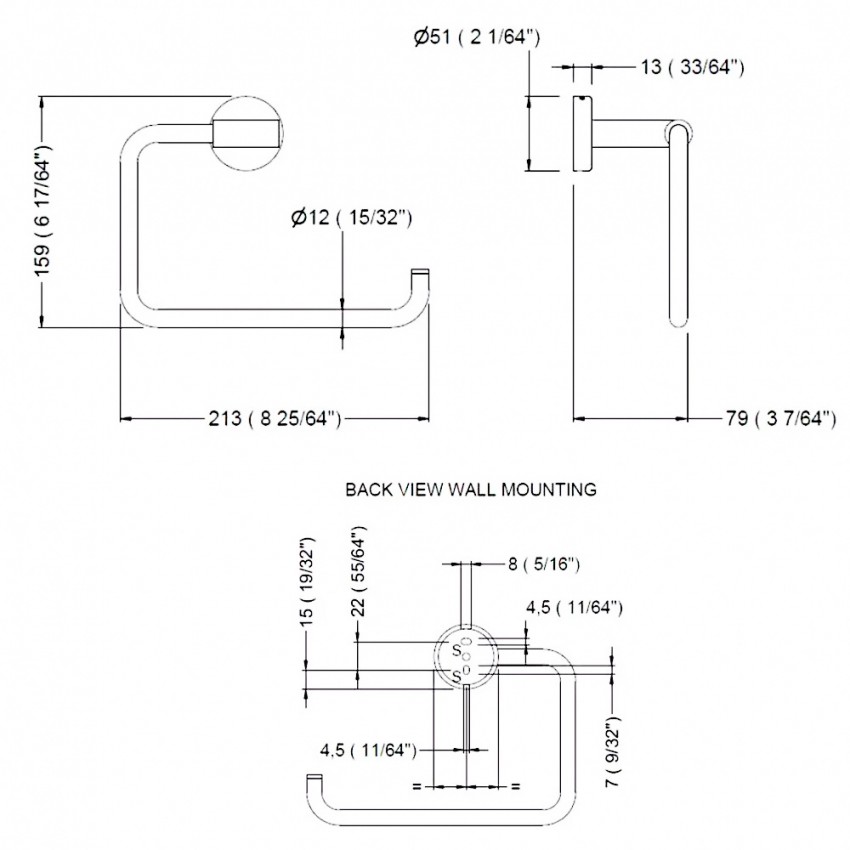 GW05 78 04 09 Nimbus Тримач д/рушників, нержавіюча сталь, brushed metal (1 сорт) GENWEC фото 1