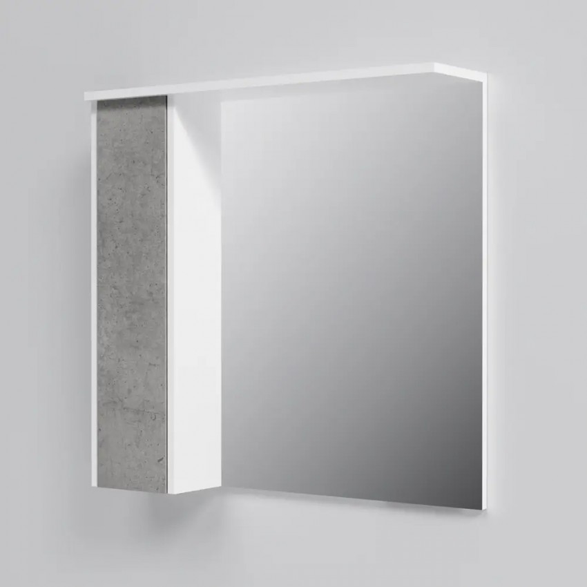 M91MPL0751BF38 GEM S, Дзеркало, частково дзеркальна шафа, ліва,75 см,з підсвічуванням, білий/базальт (1 сорт) AM.PM фото 3