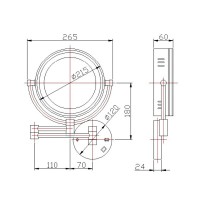 GW05 31 06 02   Genwec  Косметичне дзеркало з підсвіткою, хром (1 сорт) GENWEC фото 1