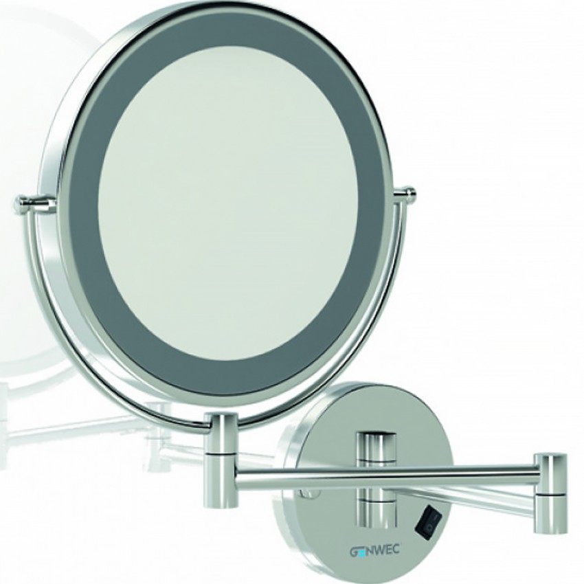 GW05 31 06 02   Genwec  Косметичне дзеркало з підсвіткою, хром (1 сорт) GENWEC