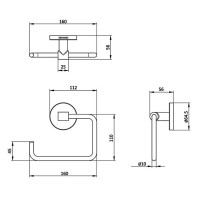 GW05 47 04 02 Creta Кільце для рушників (1 сорт) GENWEC фото 1