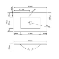 Раковина врізна меблева Albatross 820х460х180 мм, White, прямокутна, без донного клапана QT01113080CW1 Qtap QTAP фото 1