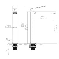 Змішувач для раковини високий Capricorn, Chrome (k26) QTCAP1060H102C48220 Qtap QTAP фото 1