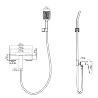 Змішувач для душу Capricorn, Chrome (k35) з душовим гарнітуром QTCAP4060102C48221 Qtap QTAP фото 1