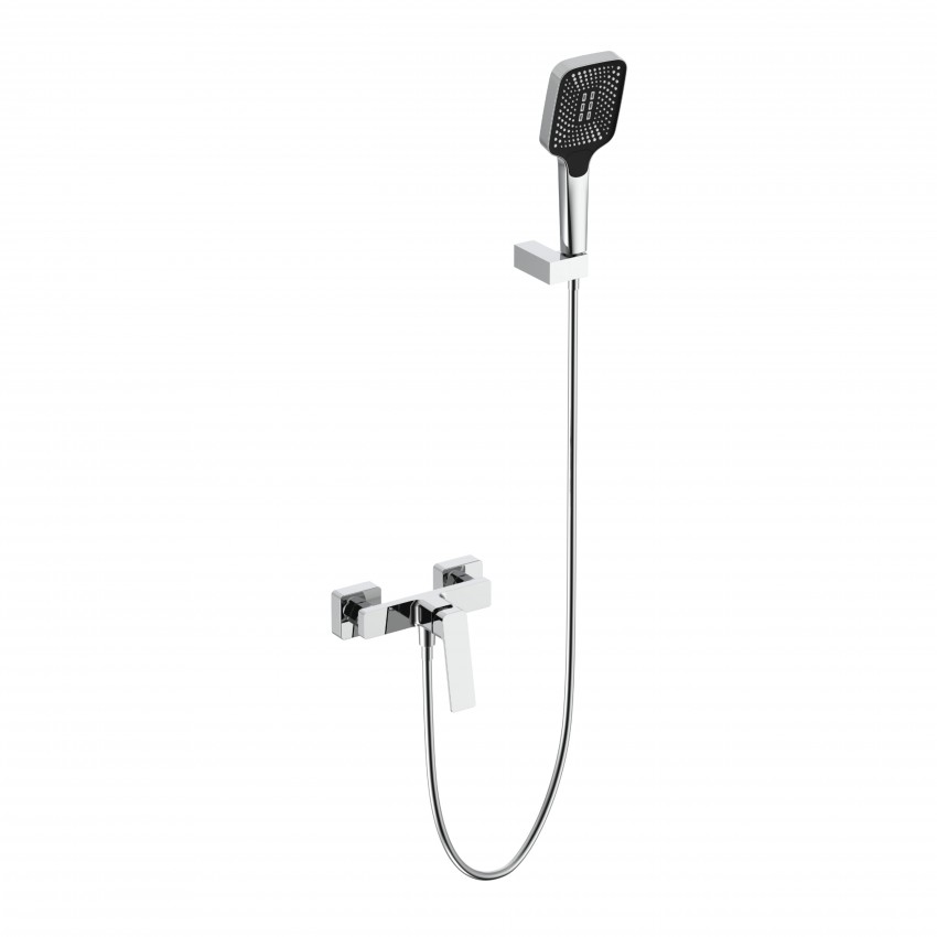 Змішувач для душу Capricorn, Chrome (k35) з душовим гарнітуром QTCAP4060102C48221 Qtap QTAP