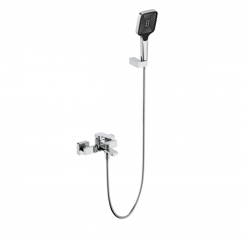 Змішувач для ванни Capricorn, Chrome (k35) з душовим гарнітуром QTCAP3060102C48222 Qtap QTAP