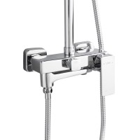 Душова система латунна, універсальна Orion 1030, Chrome (k35) на три споживача (з виливом) LDORI1030CRM48092 Lidz LIDZ фото 3