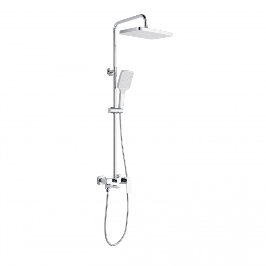 Душова система латунна, універсальна Orion 1030, Chrome (k35) на три споживача (з виливом) LDORI1030CRM48092 Lidz LIDZ