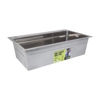 Мийка для кухні інтегрована Handmade H7545 Decor Honeycomb 3,0/1,0 мм LDH7545DEC48372 Lidz LIDZ фото 4