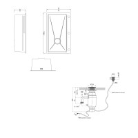 Комплект Lidz Handmade H7545 Мийка для кухні інтегрована Decor Honeycomb LDH7545DEC48372 + Lidz (BLA) Подрібнювач для кухонного миття LIDZ фото 1