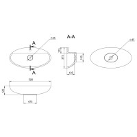 Раковина накладна Scorpio 500x380x120 мм, White, овальна, без донного клапана QT14116533W Qtap QTAP фото 1
