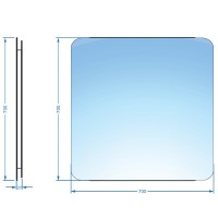 4700700 Basic Дзеркало 700х700 закруглене (1 сорт) DEVIT фото 2