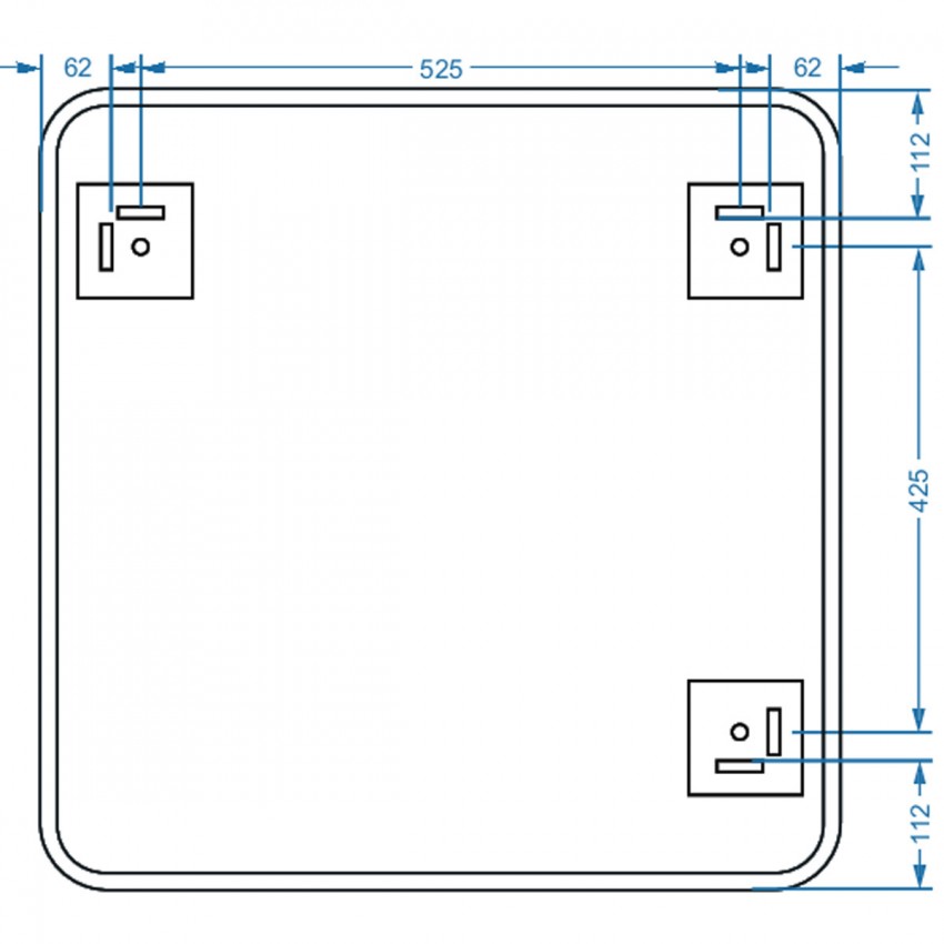 4700700 Basic Дзеркало 700х700 закруглене (1 сорт) DEVIT фото 3