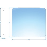 4800700 Basic Дзеркало 800х700 закруглене (1 сорт) DEVIT фото 2