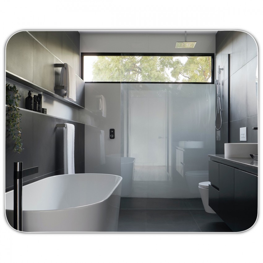 4800700 Basic Дзеркало 800х700 закруглене (1 сорт) DEVIT фото 1