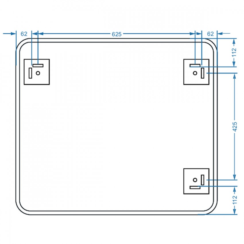 4800700 Basic Дзеркало 800х700 закруглене (1 сорт) DEVIT фото 3