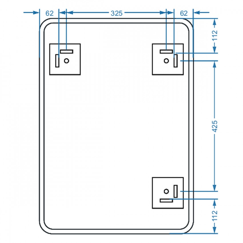 4500700 Basic Дзеркало 500х700 закруглене (1 сорт) DEVIT фото 3