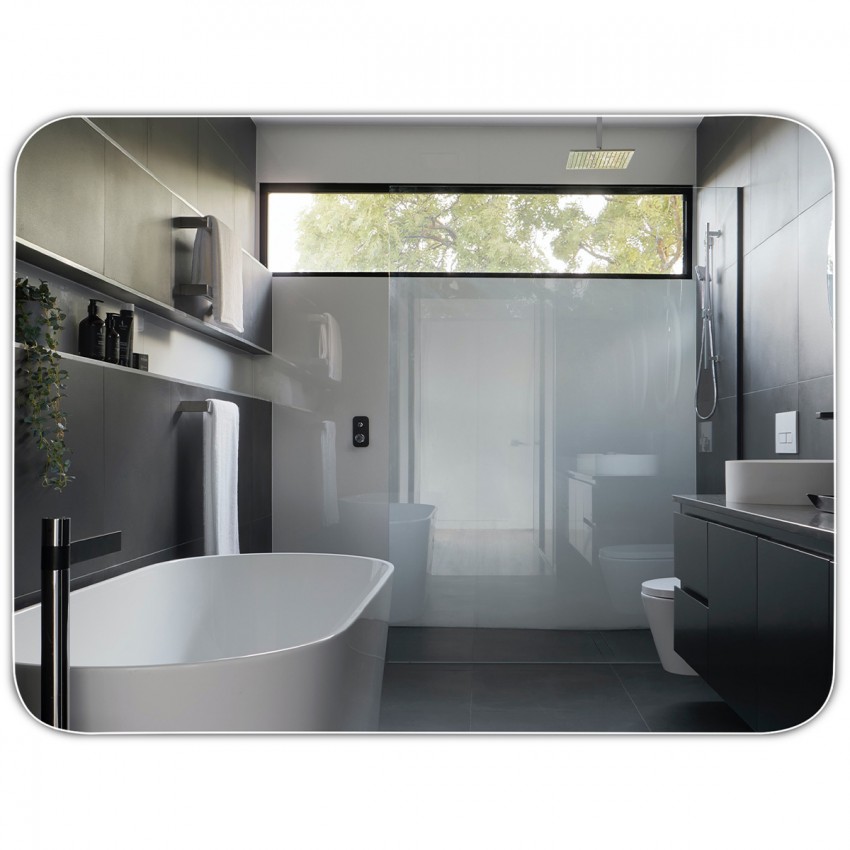 4900700 Basic Дзеркало 900х700 закруглене (1 сорт) DEVIT фото 1