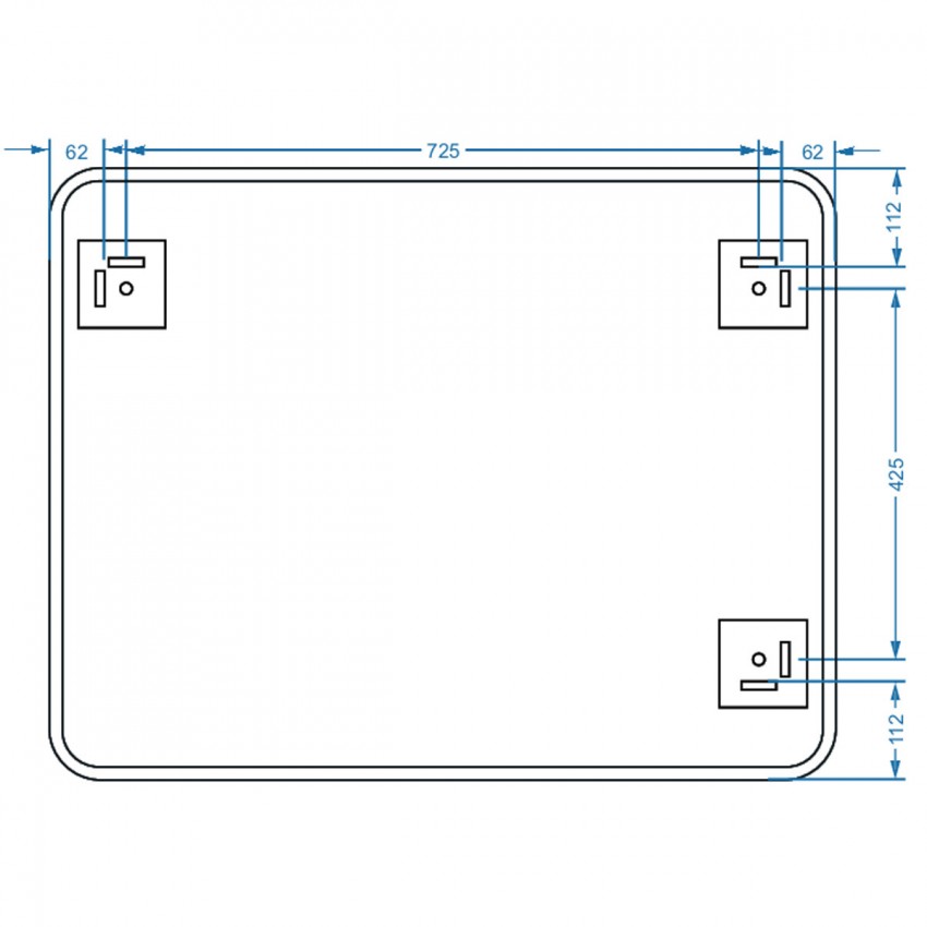 4900700 Basic Дзеркало 900х700 закруглене (1 сорт) DEVIT фото 3
