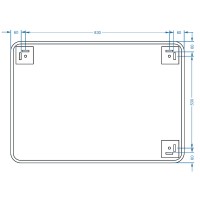 4100700 Basic Дзеркало 1000х700 закруглене (1 сорт) DEVIT фото 3