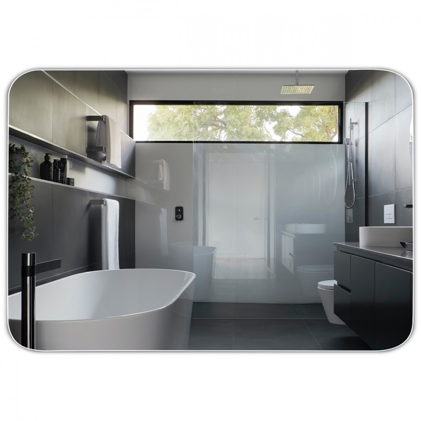 4100700 Basic Дзеркало 1000х700 закруглене (1 сорт) DEVIT фото 1