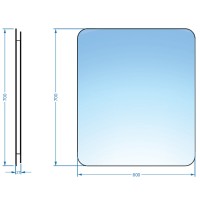 4600700 Basic Дзеркало 600х700 закруглене (1 сорт) DEVIT фото 2