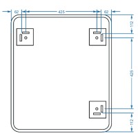 4600700 Basic Дзеркало 600х700 закруглене (1 сорт) DEVIT фото 3