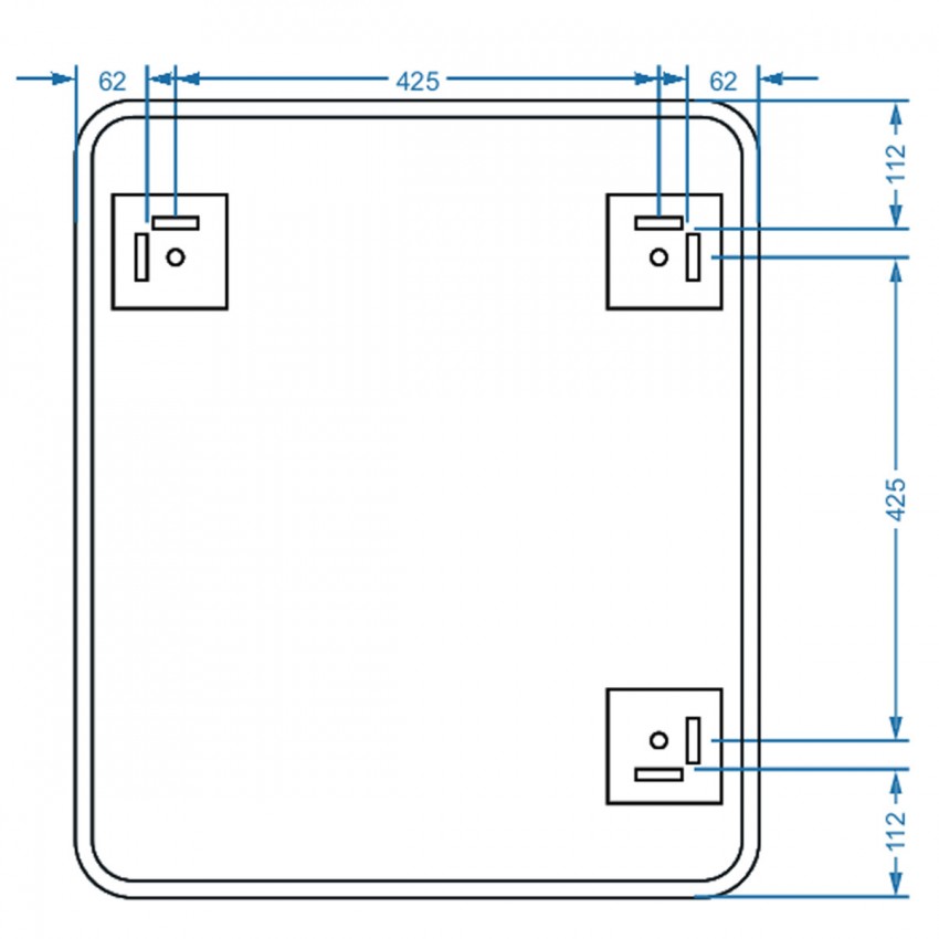 4600700 Basic Дзеркало 600х700 закруглене (1 сорт) DEVIT фото 3