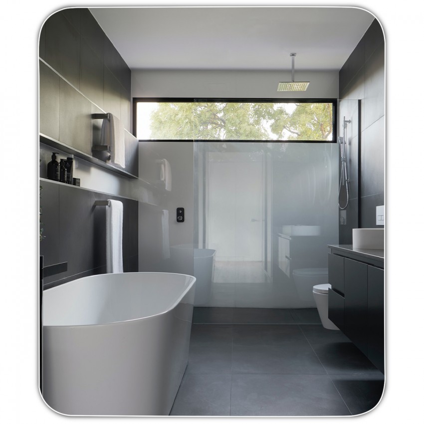 4600700 Basic Дзеркало 600х700 закруглене (1 сорт) DEVIT фото 1