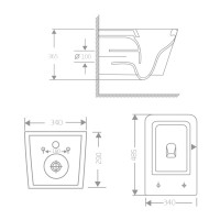 Унітаз підвісний Crow Ultra Quiet 485×340×290 мм, Matt Black, з сидінням Slim Duroplast/ Soft-close/ Quick Release QT05335171MB Qtap QTAP фото 1