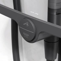 F0780222 Like Душова система  з верхнім душем 250мм, чорний мат (1 сорт) AM.PM фото 4