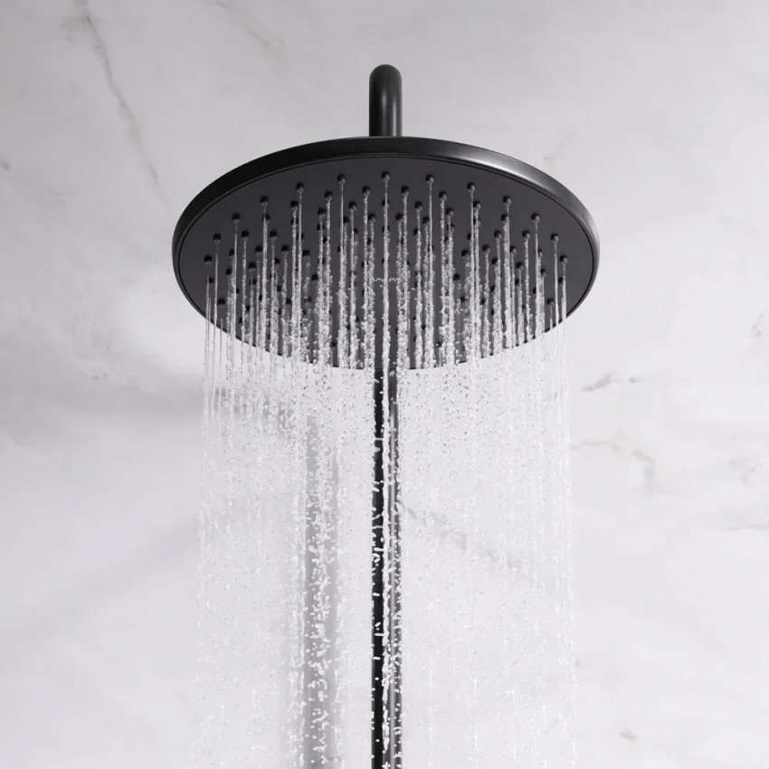 F0780222 Like Душова система  з верхнім душем 250мм, чорний мат (1 сорт) AM.PM фото 3