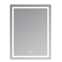 Дзеркало настінне Mideya (MI2) 600х800 мм, прямокутне, з LED-підсвіткою Touch,  антизапотіванням, димером, рег. яскравості Qtap