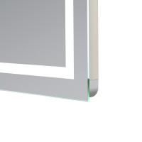 Дзеркало настінне Mideya (MI1) 800x800 мм, прямокутне, з LED-підсвіткою Touch, антизапотіванням, димером, рег. яскравості Qtap QTAP фото 3