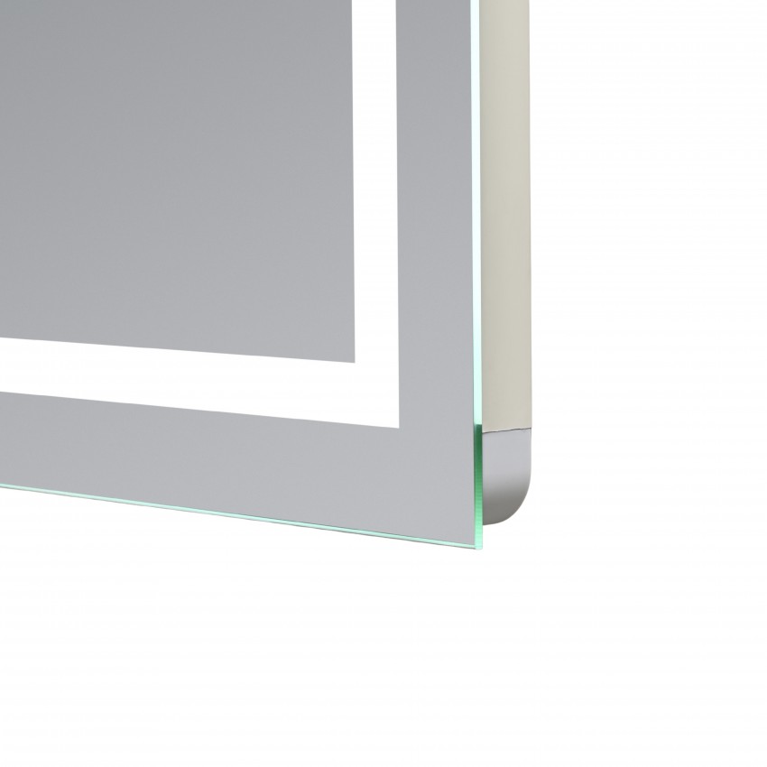 Дзеркало настінне Mideya (MI1) 800x800 мм, прямокутне, з LED-підсвіткою Touch, антизапотіванням, димером, рег. яскравості Qtap QTAP фото 3