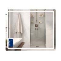 Дзеркало настінне Mideya (MI2) 900х700 мм, прямокутне, з LED-підсвіткою Touch, антизапотіванням, димером, рег. яскравості Qtap QTAP