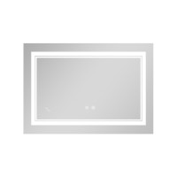 Дзеркало настінне Cardinal (CA1) 800х600 мм, прямокутне, з LED-підсвіткою Touch, антизапотіванням, димером, рег. темп. кольору (3000-6500K), Reverse Qtap QTAP фото 3