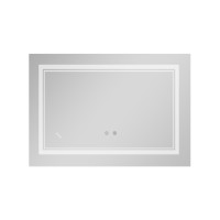 Дзеркало настінне Cardinal (CA1) 800х600 мм, прямокутне, з LED-підсвіткою Touch, антизапотіванням, димером, рег. темп. кольору (3000-6500K), Reverse Qtap QTAP фото 2