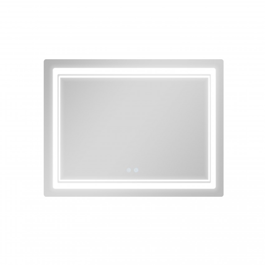 Дзеркало настінне Cardinal (CA2) 1000х800 мм, прямокутне, з LED-підсвіткою Touch, антизапотіванням, димером, рег. темп. кольору (3000-6500K) Qtap QTAP фото 3