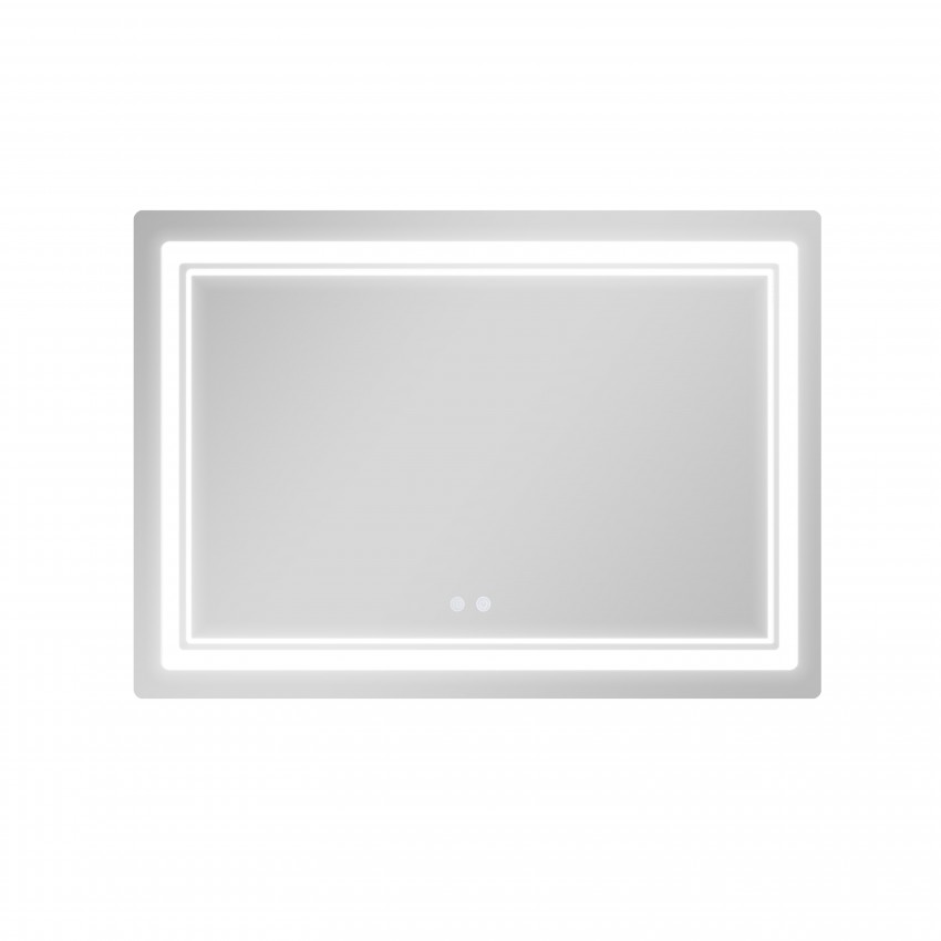 Дзеркало настінне Cardinal (CA2) 1200х800 мм, прямокутне, з LED-підсвічуванням Touch, антизапотіванням, диммером, рег. темп. кольору (3000-6500K) Qtap QTAP фото 3