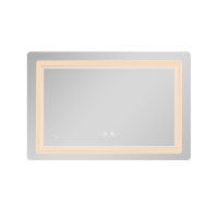 Дзеркало настінне Cardinal (CA2) 800х600 мм, прямокутне, з LED-підсвіткою Touch, антизапотіванням, димером, рег. темп. кольору (3000-6500K), Reverse Qtap QTAP фото 4