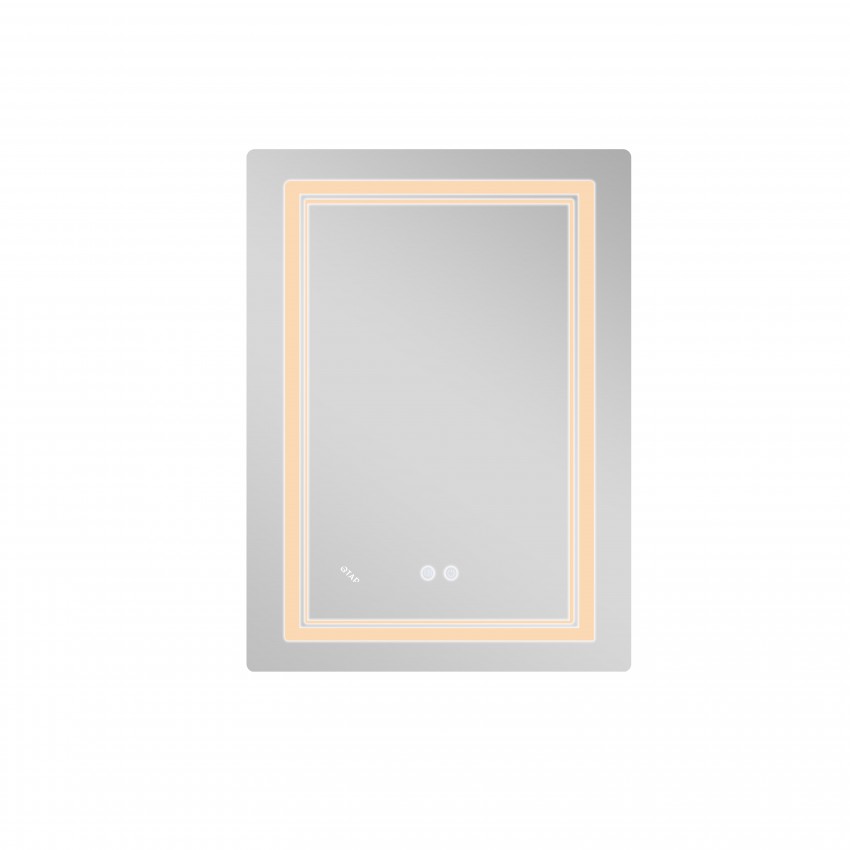 Дзеркало настінне Cardinal (CA2) 600х800 мм, прямокутне, з LED-підсвіткою Touch, антизапотіванням, димером, рег. темп. кольору (3000-6500K), Reverse Qtap QTAP фото 3