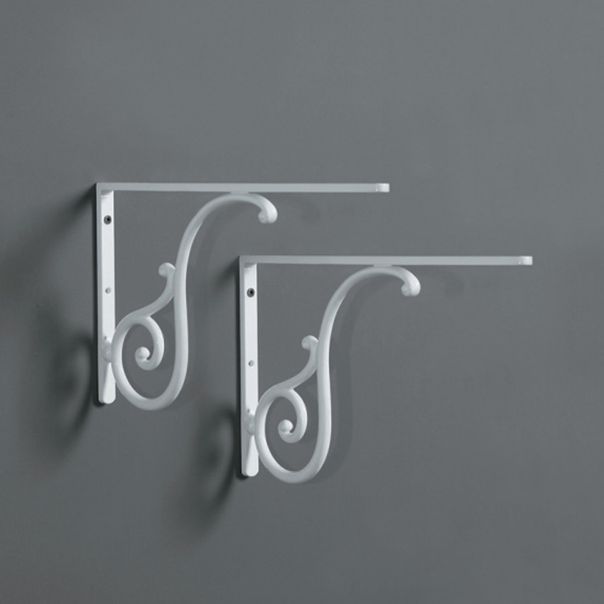 MNSAR Кронштейн металевий, білий (пара) (1 сорт) SIMAS фото 1