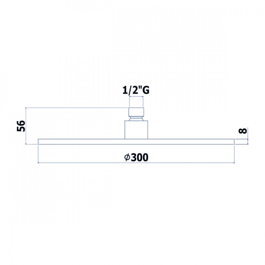 ZSOF 079 WG  Верхній душ 300 мм, WHITE GOLD (1 сорт) Paffoni фото 1